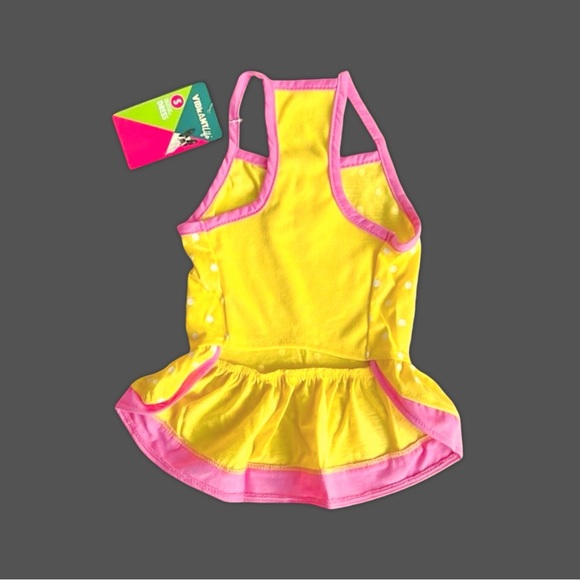 NWT Vibrant Life Yellow Polka Dot Dog Dress - Picture 6 of 12